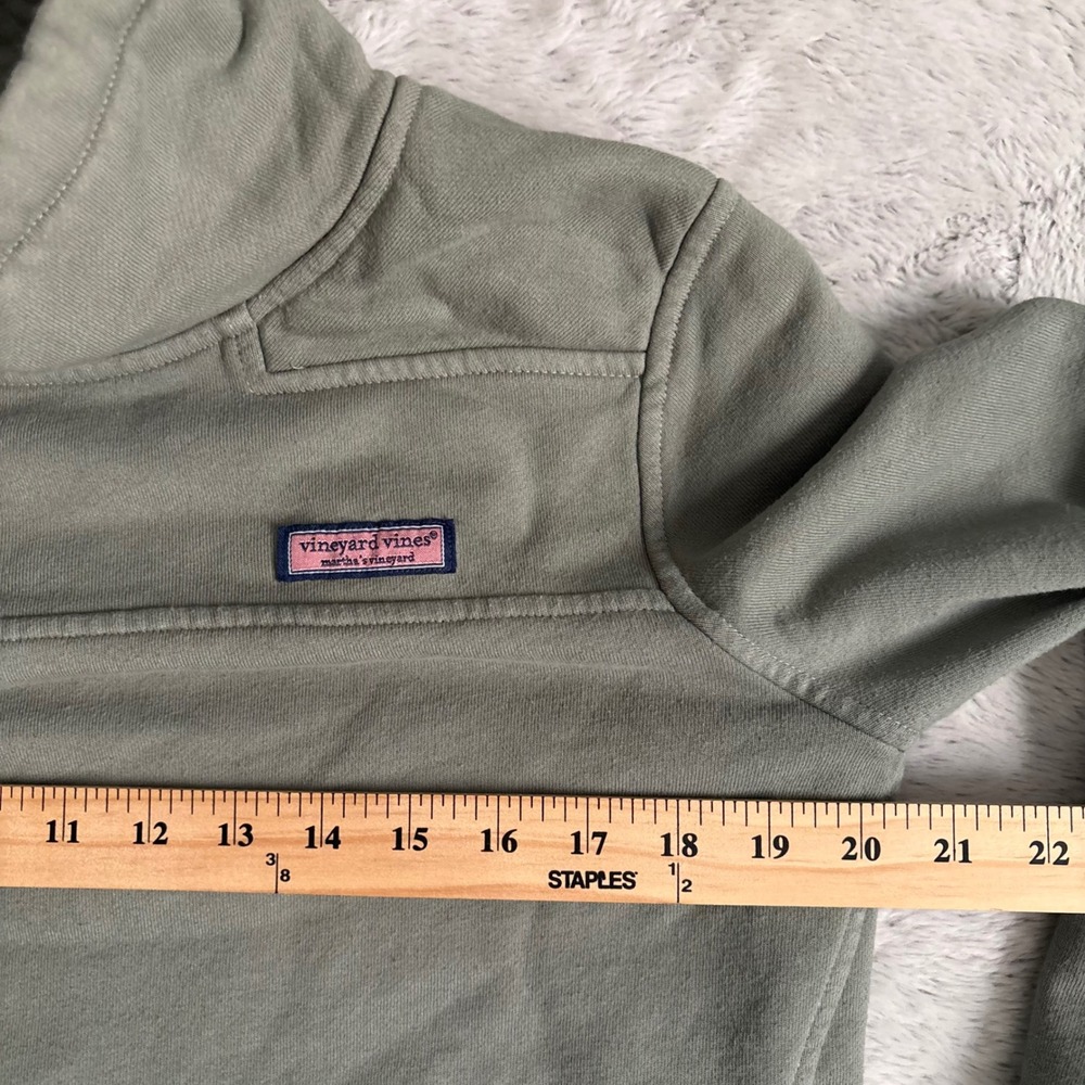 Vineyard Vines Shep Shirt Funnel Neck Women XS Green Pullover Sweatshirt Preppy - Picture 3 of 8
